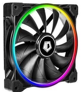 Вентилятор ID-Cooling ZF-14025-ARGB (Single Pack), 140x140x25мм, 4-pin PWM, чорний 283575 фото