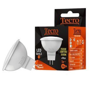 Лампа світлодіодна Tecro 5W GU5.3 3000K (T-MR16-5W-3K-GU5,3) 124547 фото