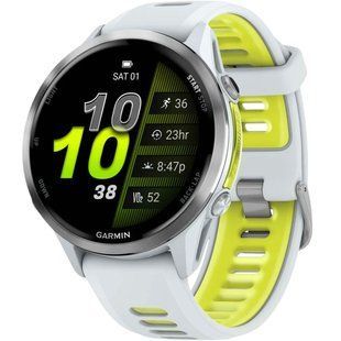 Смарт-годинник Garmin Forerunner 970 Whitestone/Amp Yellow (010-02969-11) 596063 фото
