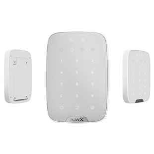 Бездротова сенсорна клавіатура Ajax KeyPad Plus white (26078.83.WH) 360445 фото