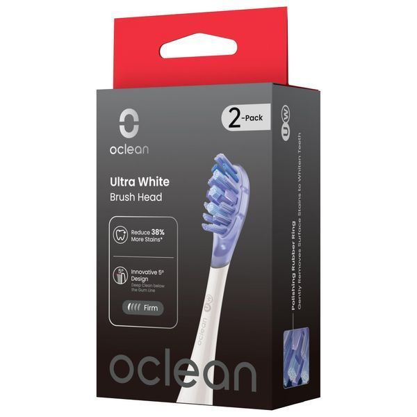 Насадка для зубної електрощітки Oclean Ultra White UW03 2 шт (6970810556995) 558273 фото