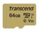 Карта пам`ятi MicroSDXC 64GB UHS-I/U3 Class 10 Transcend 500S + SD-adapter (TS64GUSD500S) 243792 фото 1