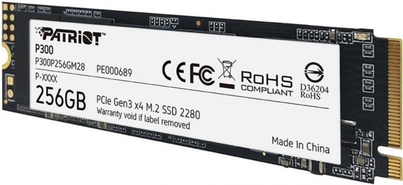 Накопичувач SSD 256GB Patriot P300 M.2 2280 PCIe 3.0 x4 NVMe TLC (P300P256GM28) 292496 фото