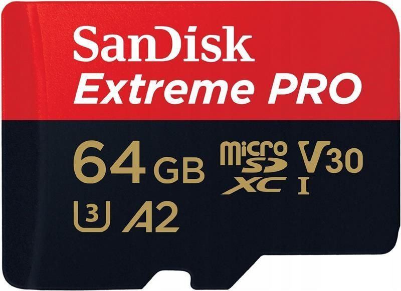 Карта пам`ятi MicroSDXC 64GB UHS-I U3 R200/W90MB/s SanDisk Extreme Pro V30 + SD-адаптер (SDSQXCU-064G-GN6MA) 487328 фото