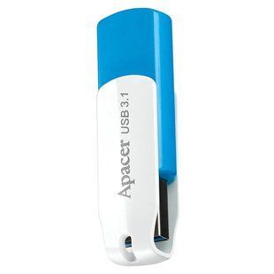 Флеш-накопичувач USB3.1 64GB Apacer AH357 Blue/White (AP64GAH357U-1) 254716 фото