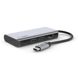 Док-станція USB-C Belkin 4in1 Multiport Dock Gray (AVC006BTSGY) 373997 фото