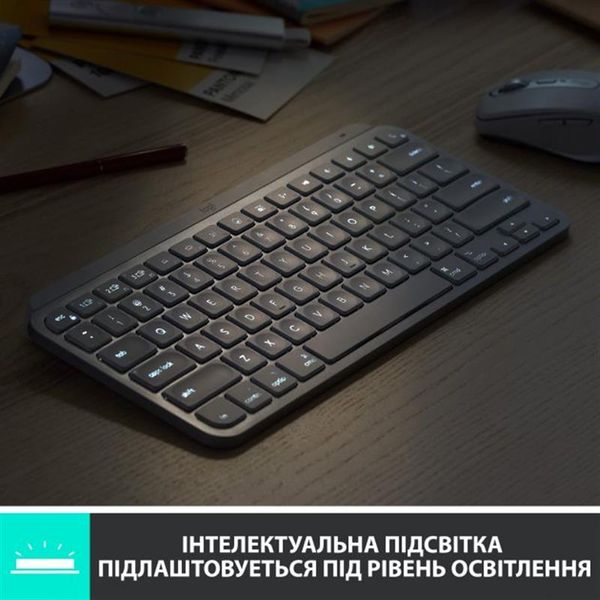 Клавіатура бездротова Logitech MX Keys Mini For Business Pale Gray (920-010609) 454047 фото