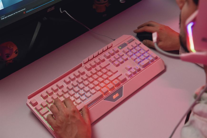 Клавіатура 2E Gaming KG315 RGB USB Pink Ukr (2E-KG315UPK) 479687 фото