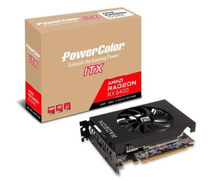 Відеокарта AMD Radeon RX 6400 4GB GDDR6 ITX PowerColor (AXRX 6400 4GBD6-DH) 407273 фото