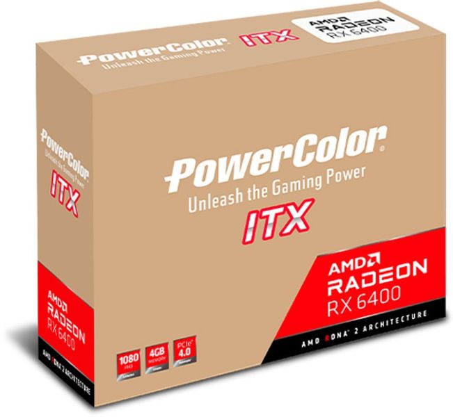 Відеокарта AMD Radeon RX 6400 4GB GDDR6 ITX PowerColor (AXRX 6400 4GBD6-DH) 407273 фото