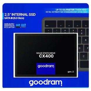 Накопичувач SSD 512GB GOODRAM CX400 Gen.2 2.5" SATAIII 3D TLC (SSDPR-CX400-512-G2) 320782 фото