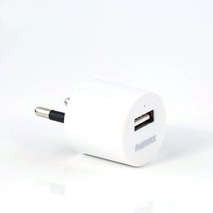 Мережевий зарядний пристрій Remax U1 RMT-5288 Drum (EU) (1USB 1А) White (6954851226277) 454679 фото
