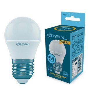 Лампа світлодіодна куля Crystal Gold 5W E27 4000K (G45-012) 444501 фото