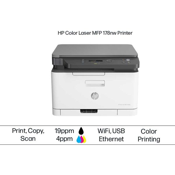 Багатофункціональний пристрій А4 кол. HP Color Laser 178nw з Wi-Fi (4ZB96A) 277123 фото