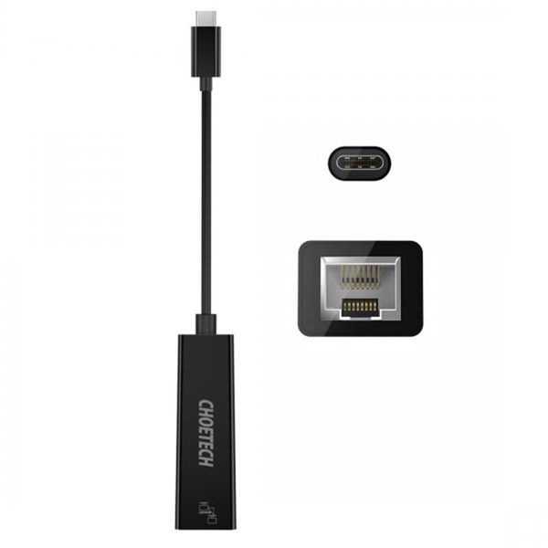 Мережевий адаптер Choetech HUB-R01 USB-C to RJ45 1Gbps 459038 фото