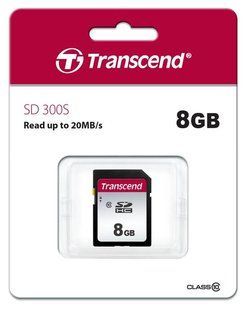 Карта пам`яті SDHC 8GB Class 10 Transcend 300S (TS8GSDC300S) 243813 фото