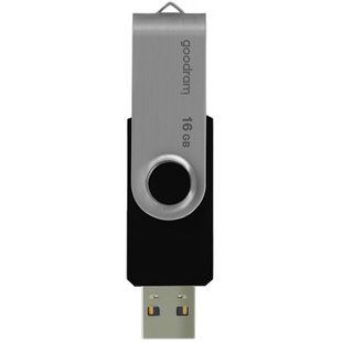 Флеш-накопичувач USB2.0 16GB Goodram UTS2 (Twister) Black (UTS2-0160K0R11) 139178 фото