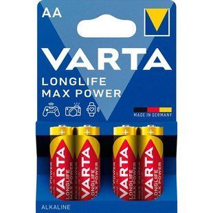 Батарейка Varta Longlife Max Power AA/LR06 BL 4 шт 553134 фото