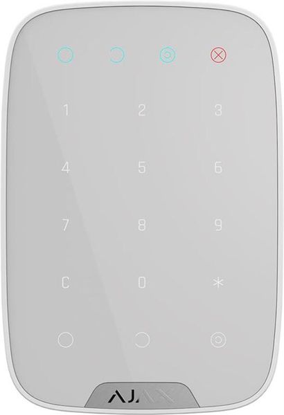 Бездротова сенсорна клавіатура Ajax KeyPad White (8706.12.WH1/38249.12.WH1) 283020 фото