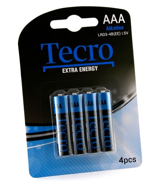 Батарейка Tecro Extra Energy Alkaline AAA/LR03 BL 4 шт 117472 фото