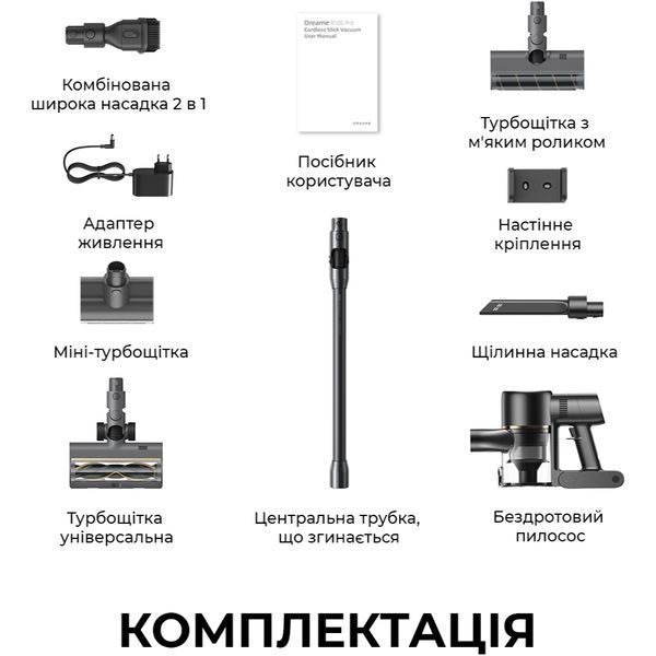 Акумуляторний пилосос Dreame R10s Pro EN (VZV23B) 624934 фото