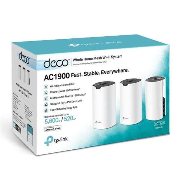 Комплект з трьох Mesh Wi-Fi маршрутизаторів TP-Link Deco S7(3-pack) 455135 фото
