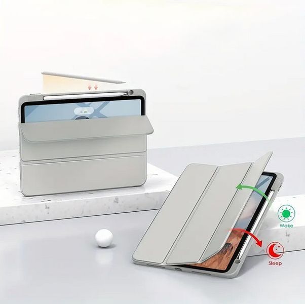 Чохол-книжка BeCover Soft Edge TPU з кріпленням Apple Pencil для Apple iPad Pro 11" M4 2024 Gray (711715) 558288 фото