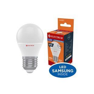 Лампа світлодіодна куля Electrum 6W E27 4000K (A-LB-0751) 444090 фото