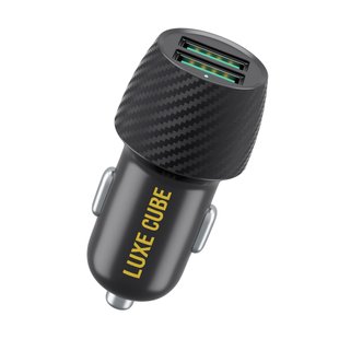 Автомобільний зарядний пристрій Luxe Cube 2USB 17W Black (8886668698498) 340259 фото