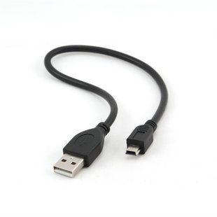 Кабель Cablexpert USB - mini USB V 2.0, 0.3 м, чорний (CCP-USB2-AM5P-1) 30437 фото