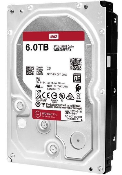 Накопичувач HDD SATA 6.0TB WD Red Pro NAS 7200rpm 256MB (WD6003FFBX) 215584 фото