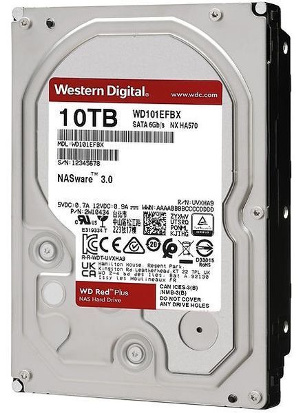 Накопичувач HDD SATA 10.0TB WD Red Plus 7200rpm 256MB (WD101EFBX) 345409 фото