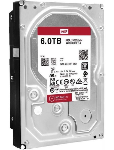 Накопичувач HDD SATA 6.0TB WD Red Pro NAS 7200rpm 256MB (WD6003FFBX) 215584 фото