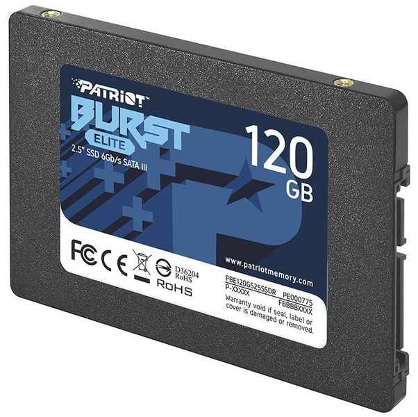 Накопичувач SSD 120GB Patriot Burst Elite 2.5" SATAIII TLC (PBE120GS25SSDR) 336784 фото