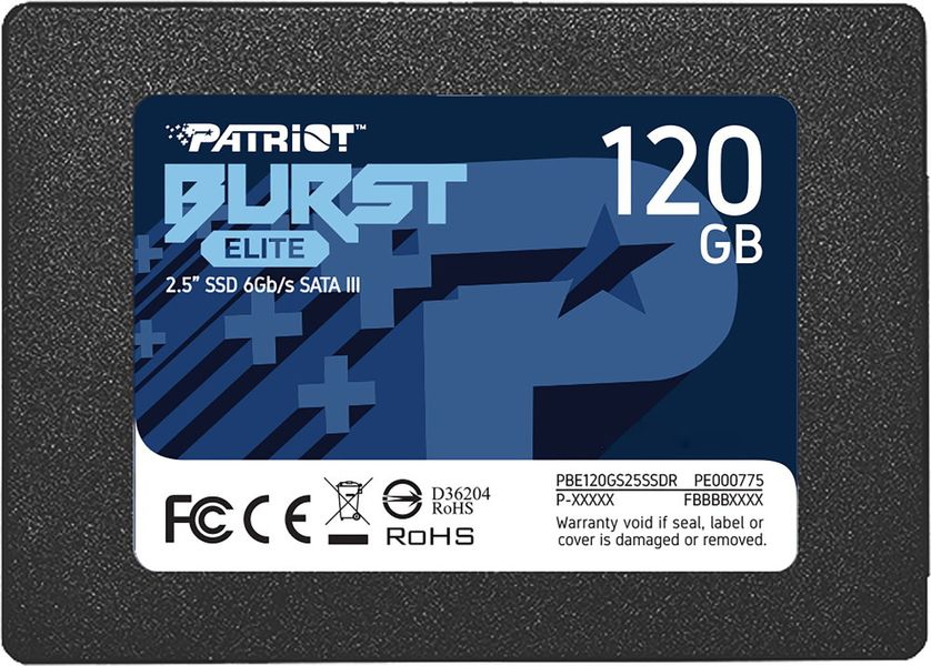 Накопичувач SSD 120GB Patriot Burst Elite 2.5" SATAIII TLC (PBE120GS25SSDR) 336784 фото