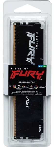 Модуль пам`ятi DDR5 32GB/6000 Kingston Fury Beast Black (KF560C36BBE-32) 525048 фото
