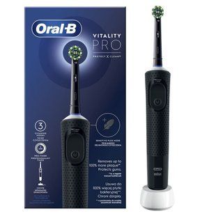Зубна електрощітка Braun Oral-B Vitality D103.413.3 Pro Protect X Clean Cross Action Black 574351 фото