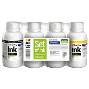 Комплект чорнил ColorWay Epson T26/C91 BK/С/M/Y (ColorWay-EW400SET02) 4*200г 107340 фото