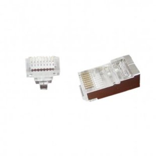 Конектор RJ 45 Cablexpert (LC-PTF-01/50) екранований, із позолоченими контактами, 50 шт/уп 253735 фото