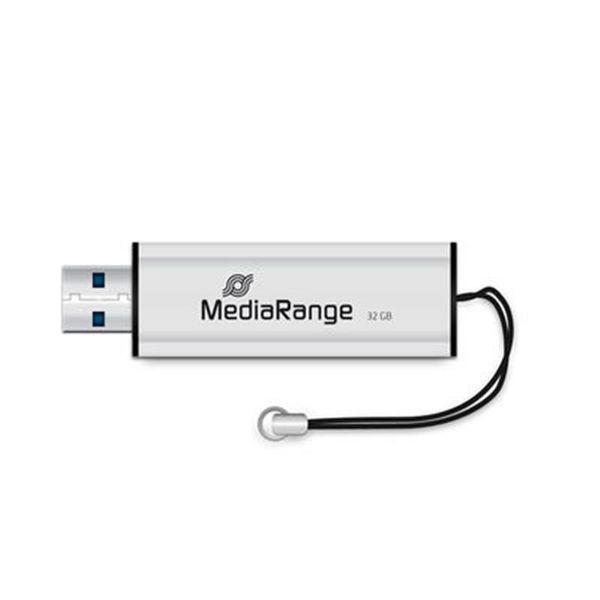 Флеш-накопичувач USB3.0 32GB MediaRange Black/Silver (MR916) 478924 фото