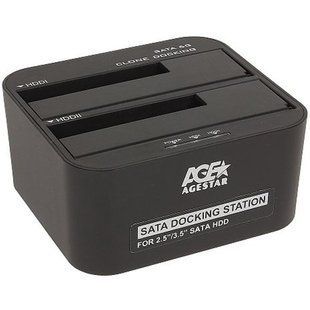 Док-станція AgeStar 3UBT6-6G для 2.5"/3.5" SATA HDD или SSD USB3.0 Black 161487 фото