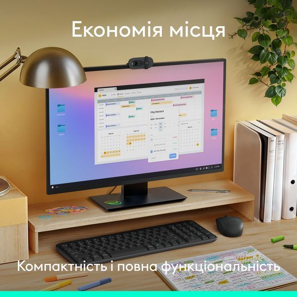 Комплект (клавіатура, миша) бездротовий Logitech MK250 Graphite (920-013823) 561770 фото