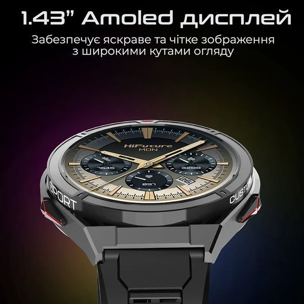 Смарт-годинник HiFuture Active Black/Red 551355 фото