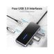 Концентратор Vention 5 в 1 Type-C-USB-PD 4USB 3.0 87W 4K 30Hz 0.15m Black (TFDHB) 483244 фото 2