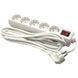 Фільтр живлення PowerPlant JY-1052/3 (PPSA08M30S5) 5 розеток, 3 м, білий, кульок