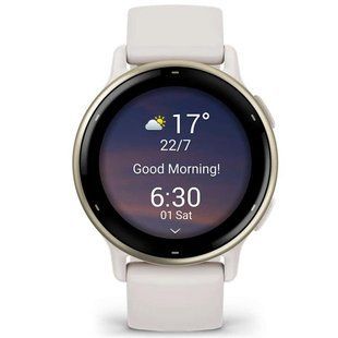 Смарт-годинник Garmin Vivoactive 5 Cream Gold Aluminum Bezel with Ivory Case and Silicone Band (010-02862-5B) 555824 фото