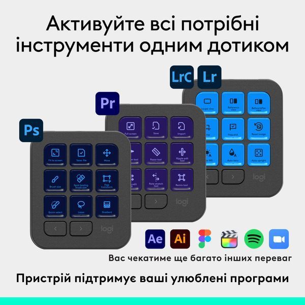 Консоль Logitech MX Creative Console Pale Grey (920-012932) 588402 фото