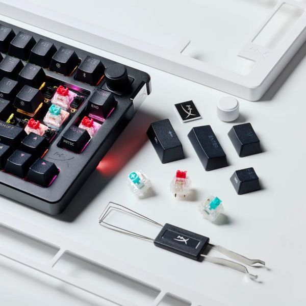 Клавіатура бездротова HyperX Alloy Rise 75 Red RGB UA Black (91Y91AA) 543573 фото