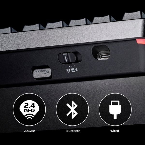 Клавіатура бездротова HyperX Alloy Rise 75 Red RGB UA Black (91Y91AA) 543573 фото