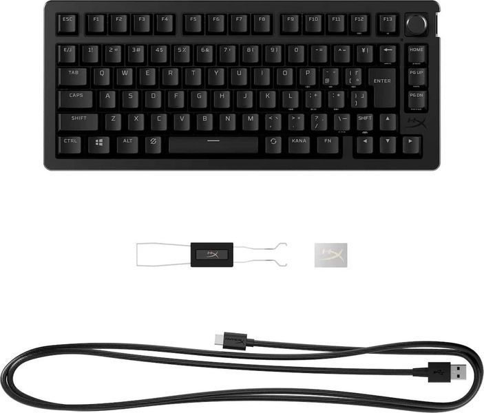 Клавіатура бездротова HyperX Alloy Rise 75 Red RGB UA Black (91Y91AA) 543573 фото